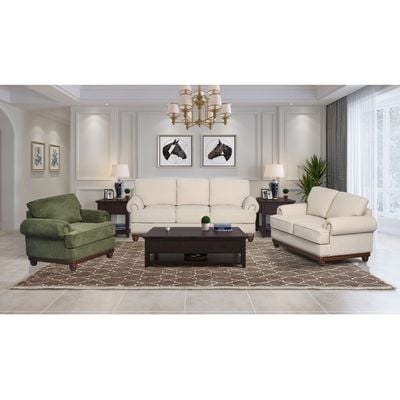 Portland 6-Seater Fabric Sofa Set - Multi Color - With 2-Year Warranty