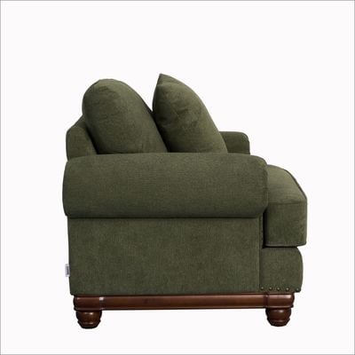 Portland 1-Seater Fabric Sofa – Green - With 2-Year Warranty