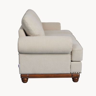 Portland 3-Seater Fabric Sofa – Beige - With 2-Year Warranty