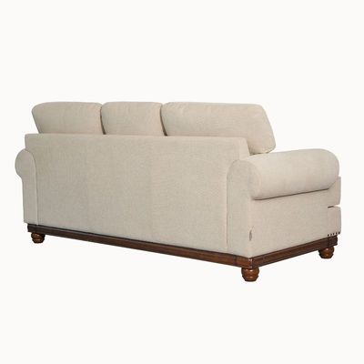 Portland 3-Seater Fabric Sofa – Beige - With 2-Year Warranty