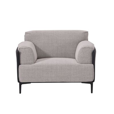 سمارا - أريكة قماشية بمقعد واحد - أبيض / أسود - مع ضمان مدة عامين