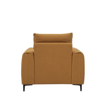 باليرمو - أريكة قماشية بمقعد واحد - ذهبي عسلي - مع ضمان مدة عامين
