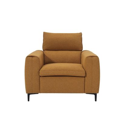 باليرمو - أريكة قماشية بمقعد واحد - ذهبي عسلي - مع ضمان مدة عامين
