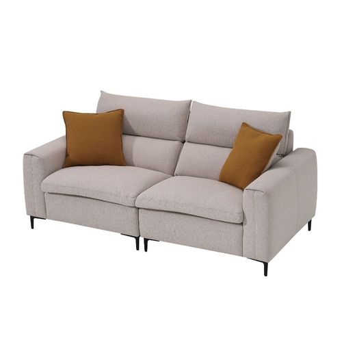 Palermo 2-Seater Fabric Sofa - Beige - With 2 Years Warranty