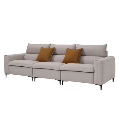 Palermo 3-Seater Fabric Sofa - Beige - With 2 Years Warranty