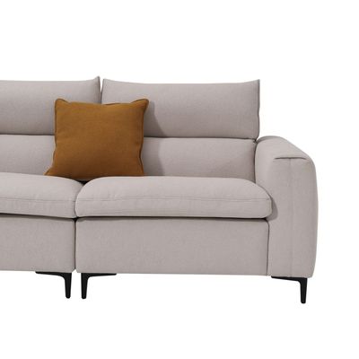 Palermo 3-Seater Fabric Sofa - Beige - With 2 Years Warranty