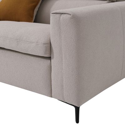 Palermo 3-Seater Fabric Sofa - Beige - With 2 Years Warranty