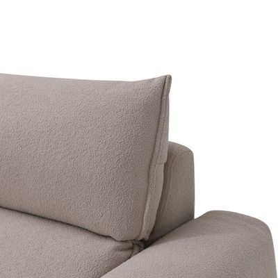 Palermo 3-Seater Fabric Sofa - Beige - With 2 Years Warranty