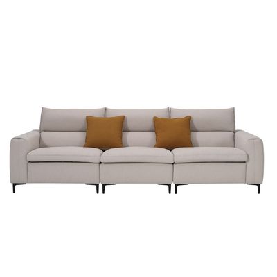 Palermo 3-Seater Fabric Sofa - Beige - With 2 Years Warranty