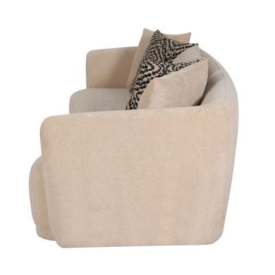 Fresno 3-Seater Fabric Sofa – Sand