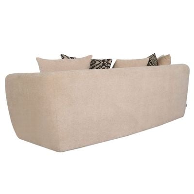 Fresno 3-Seater Fabric Sofa – Sand