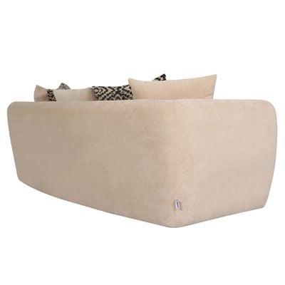 Fresno 3-Seater Fabric Sofa – Sand