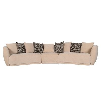 Fresno 5-Seater Fabric Sofa – Sand