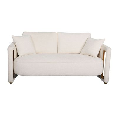 Sassari 6-Seater Fabric Sofa Set - White/Blue - With 2-Year Warranty