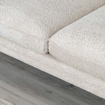 Modena 3-Seater Fabric Sofa - Milky White