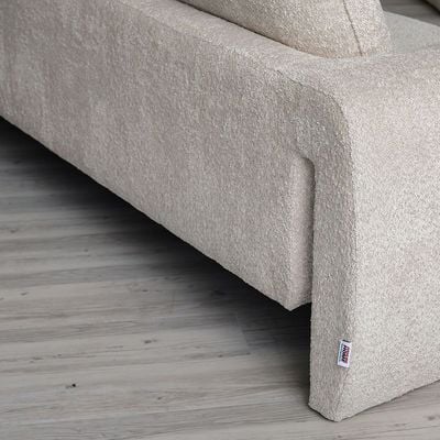 Modena 3-Seater Fabric Sofa - Milky White