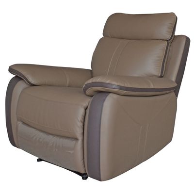 Arlington 1-Seater Faux Leather Manual Recliner – Tan – With 2-Year Warranty