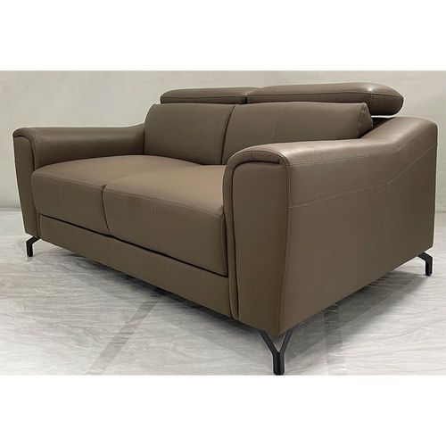 Napoli 2-Seater Faux Leather Sofa – Coffee