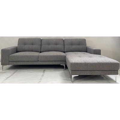 Gilbert 3-Seater Fabric Right Corner Sofa - Grey