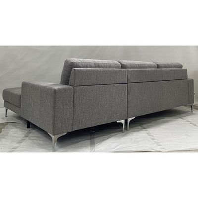 Gilbert 3-Seater Fabric Right Corner Sofa - Grey