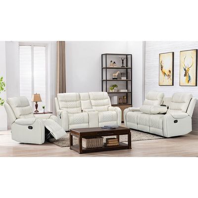 Fremont 3+2+1 Seater Fabric Recliner Set - Beige