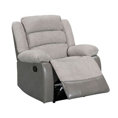 Greensboro 1 Seater Fabric Manual Motion Recliner - Dark Grey
