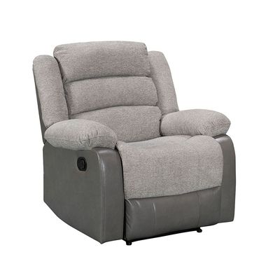 Greensboro 1 Seater Fabric Manual Motion Recliner - Dark Grey