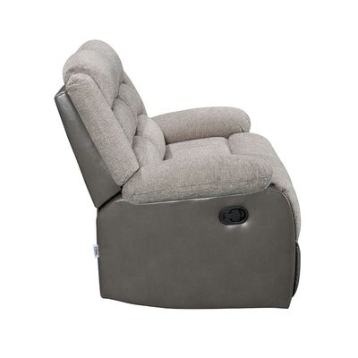 Greensboro 2 Seater Fabric Manual Motion Recliner - Dark Grey