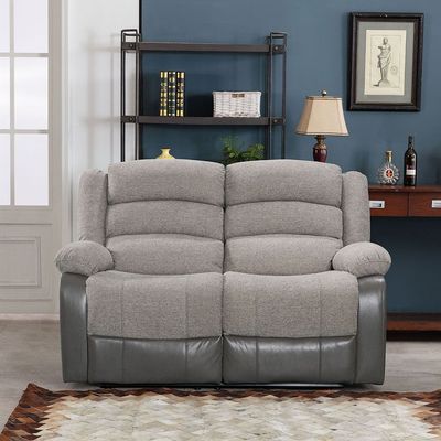 Greensboro 2 Seater Fabric Manual Motion Recliner - Dark Grey