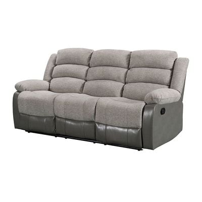 Greensboro 3+2+1 Seater Fabric Manual Motion Recliner Set- Dark Grey