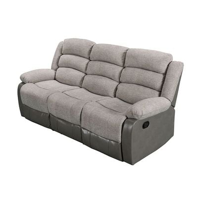 Greensboro 3+2+1 Seater Fabric Manual Motion Recliner Set- Dark Grey