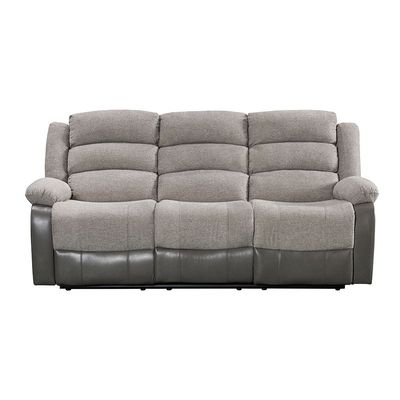 Greensboro 3 Seater Fabric Manual Motion Recliner - Dark Grey