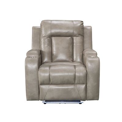 Tacos 1 Seater Faux Leather Power Motion Recliner - Taupe