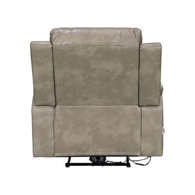 Tacos 1 Seater Faux Leather Power Motion Recliner - Taupe