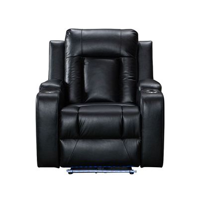 Tacos 1 Seater Faux Leather Power Motion Recliner - Black