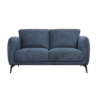 Sofia 5-Seater Fabric Sofa Set - Dark Blue - With 2-Year Warranty