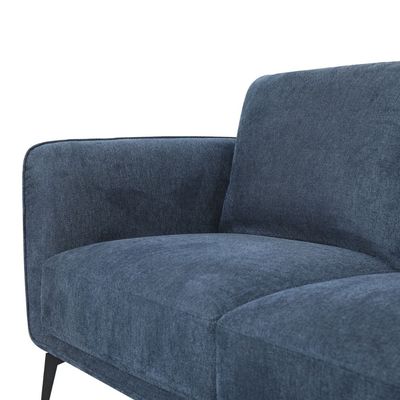 Sofia 5-Seater Fabric Sofa Set - Dark Blue - With 2-Year Warranty