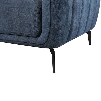 Sofia 5-Seater Fabric Sofa Set - Dark Blue - With 2-Year Warranty