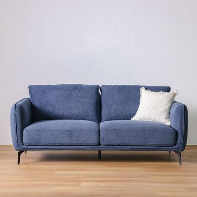 Sofia 5-Seater Fabric Sofa Set - Dark Blue - With 2-Year Warranty