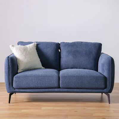 Sofia 5-Seater Fabric Sofa Set - Dark Blue - With 2-Year Warranty