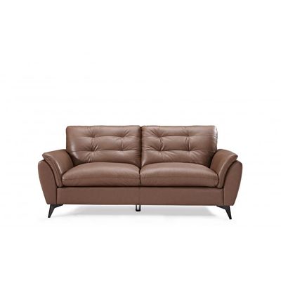 Auckland 3-Seater Faux Leather Sofa - Brown - With 2-Year Warranty