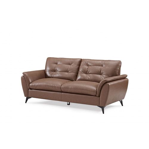 Auckland 3-Seater Faux Leather Sofa - Brown - With 2-Year Warranty