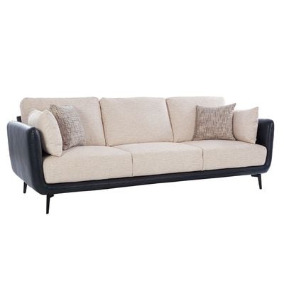 Portsmount 5-Seater Fabric Sofa Set - Beige/Midnight Blue - With 2-Year Warranty