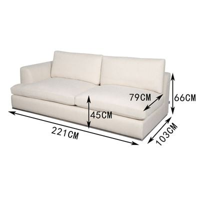 Paddington 7-Seater Modular Sectional Sofa Set - Ivory - With 2-Year Warranty