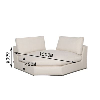 Paddington 7-Seater Modular Sectional Sofa Set - Ivory - With 2-Year Warranty