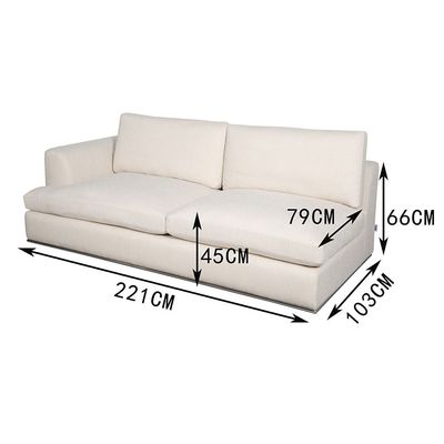 Paddington 2-Seater Left-Arm Fabric Modular Sofa – Ivory