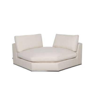 Paddington 2-seater Corner Wedge Fabric Modular Sofa – Ivory