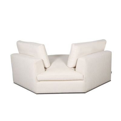 Paddington 2-seater Corner Wedge Fabric Modular Sofa – Ivory