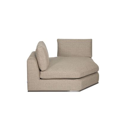 Paddington 2-Seater Corner Wedge Fabric Modular Sofa – Mélange Brown