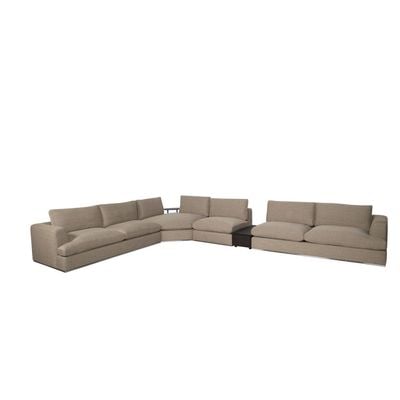 Paddington 7-Seater Modular Sectional Sofa - Mélange Brown - With 2-Year Warranty